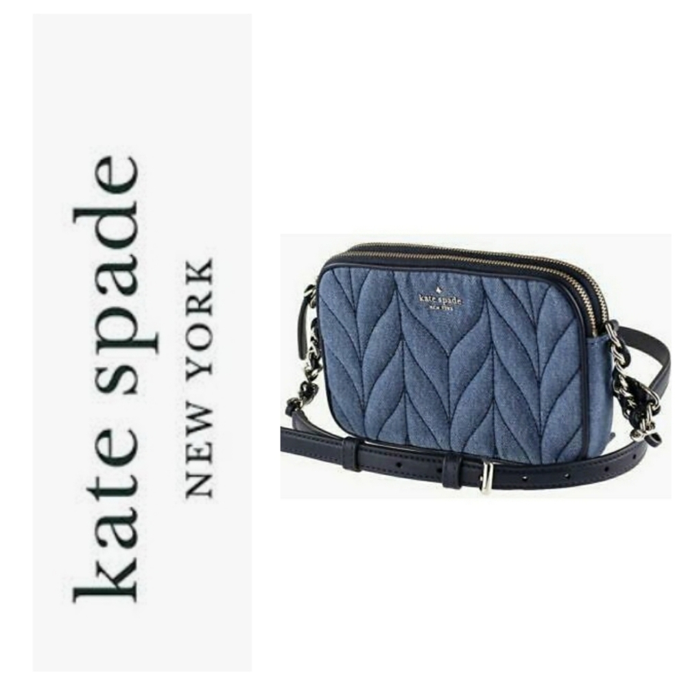 Kate Spade Kendall Briar Lane Quilted Denim Purse